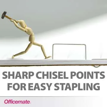 Officemate Standard Staples, 5 Boxes General Purpose Staple, 5000 Staples/Box (91925)