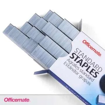 Officemate Standard Staples, 5 Boxes General Purpose Staple, 5000 Staples/Box (91925)