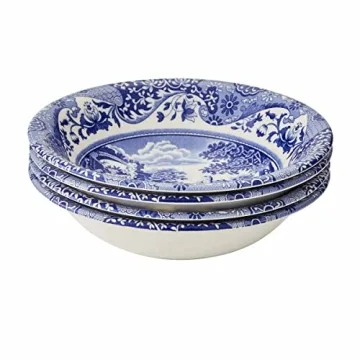 Spode Blue Italian Cereal Bowl Set of 4 Microwave Dishwasher Safe