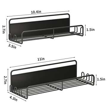 coobest Magnetic Spice Rack for Refrigerator, 2 Pack Magnetic Spice Rack Organizer with Super Strong...