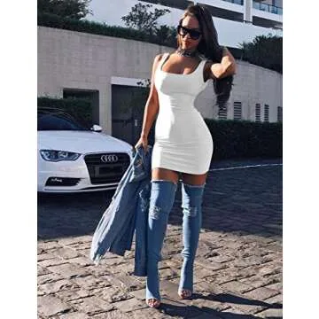 BORIFLORS Bodycon Mini Club Dress - Stylish & Versatile