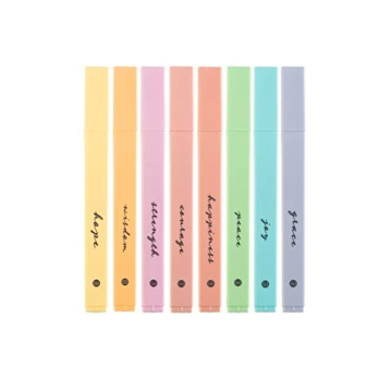 DIVERSEBEE Bible Highlighters - 8 Pack of Soft Chisel Tip No Bleed Pastel Markers