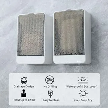 Stylish Wall Mounted Soap Holder with Lid for Easy Cleaning