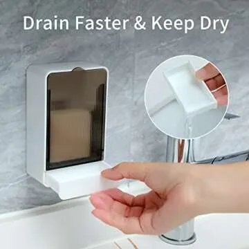 Stylish Wall Mounted Soap Holder with Lid for Easy Cleaning