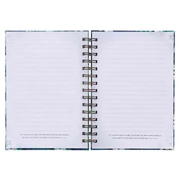 Christian Art Gifts Blue Floral Journal with Scripture
