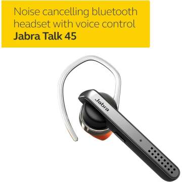Jabra Talk 45 Bluetooth Headset - HD Calls & Dual Mic