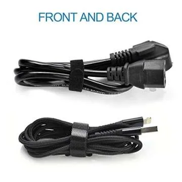 HMROPE 60PCS Fastening Cable Ties Reusable, Premium 6-Inch Adjustable Cord Ties, Microfiber Cloth Cable Management Straps Hook Loop Cord Organizer Wire Ties Reusable (Black Colors)