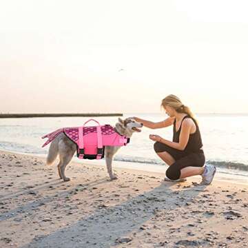 Stylish EMUST Mermaid Life Jackets for Dogs - Safe & Fun