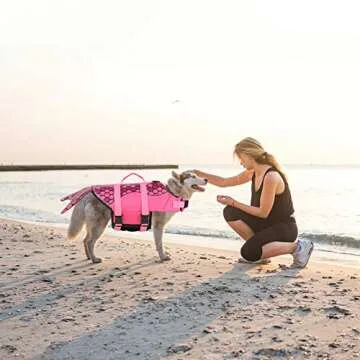 Stylish EMUST Mermaid Life Jackets for Dogs - Safe & Fun