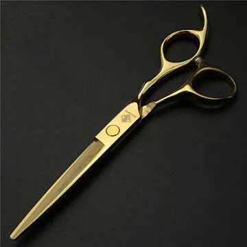 JIESENYU high-end Professional Hairdresser 6-inch Hairdressing Scissors 440C Steel Barber scissors H...