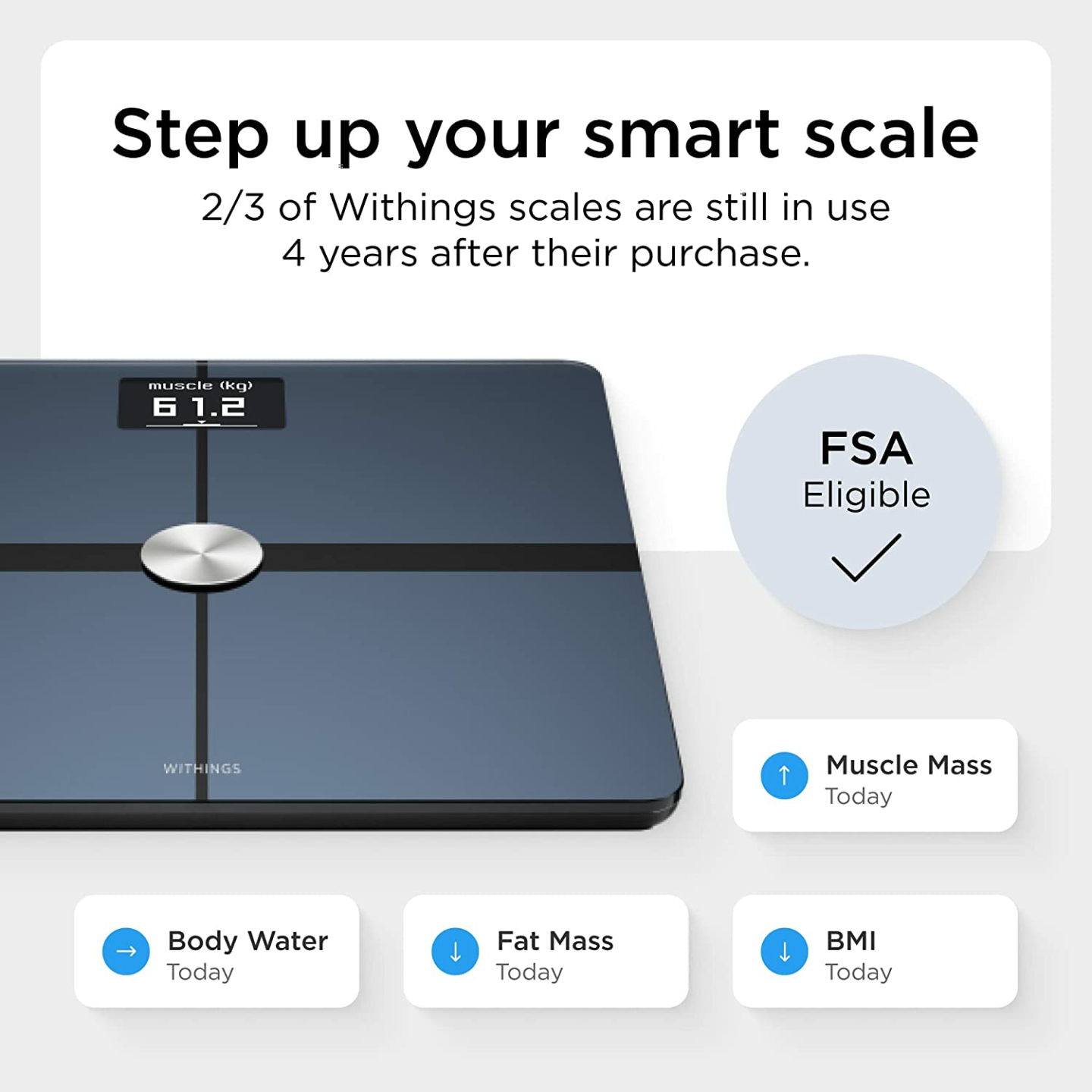 Withings Body+ Wi-Fi Bathroom Scale for Weight & Body Fat