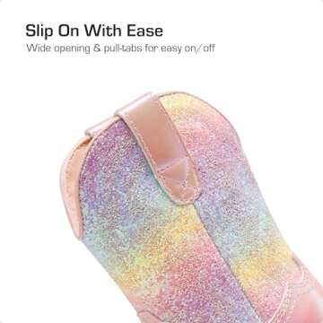 DREAM PAIRS Toddler Girls Cowboy Boots for Comfort & Style