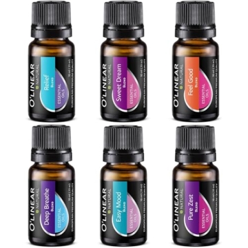 O'Linear Essential Oils 6 Blends Set - Perfect for Humidifiers and Diffusers, Aromatherapy Diffuser ...