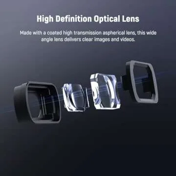 NEEWER 0.75X Wide Angle Lens Compatible with DJI OSMO Pocket 3 Creator Combo Accessories, Expanded FOV of 108°, Magnetic Coated Aspherical Action Camera Lens, LS-45