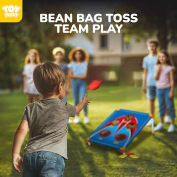 TOY Life Bean Bags Toss Game, Cornhole, Outdoor Toys for Kids Ages 4-8, Corn Hole, Cornhole Set, Sports & Outdoor Play Toys, Outside Toys for Kids Ages 4-8, Outdoor Activities for Kids, Backyard Toys