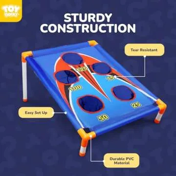 TOY Life Bean Bags Toss Game, Cornhole, Outdoor Toys for Kids Ages 4-8, Corn Hole, Cornhole Set, Sports & Outdoor Play Toys, Outside Toys for Kids Ages 4-8, Outdoor Activities for Kids, Backyard Toys