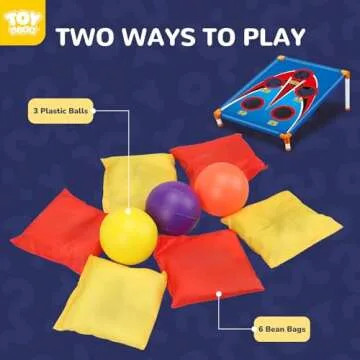TOY Life Bean Bags Toss Game, Cornhole, Outdoor Toys for Kids Ages 4-8, Corn Hole, Cornhole Set, Sports & Outdoor Play Toys, Outside Toys for Kids Ages 4-8, Outdoor Activities for Kids, Backyard Toys