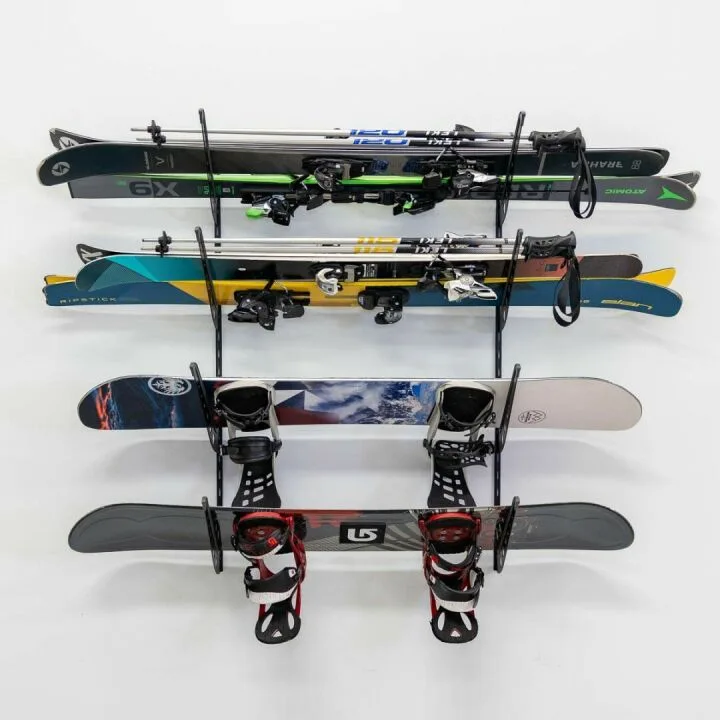 Adjustable Snowboard Storage Rack - Wall Mount 4 Boards