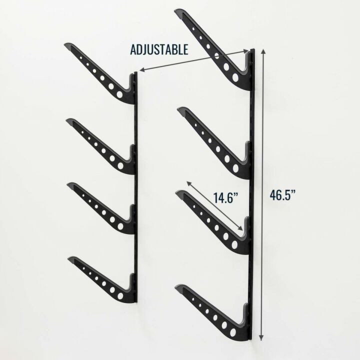 Adjustable Snowboard Storage Rack - Wall Mount 4 Boards