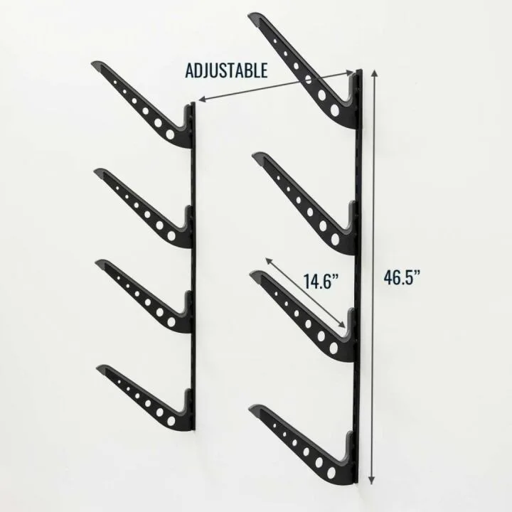 Adjustable Snowboard Storage Rack - Wall Mount 4 Boards