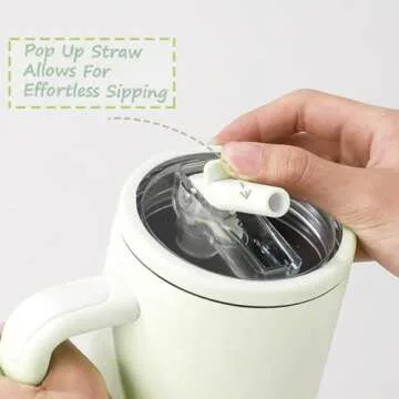 Reusable 40 oz Lid Flip Top Straw Replacement - 2 Pack