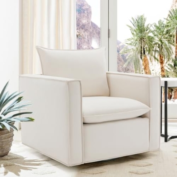 Comfortable COLAMY Swivel Accent Chair for Living Spaces