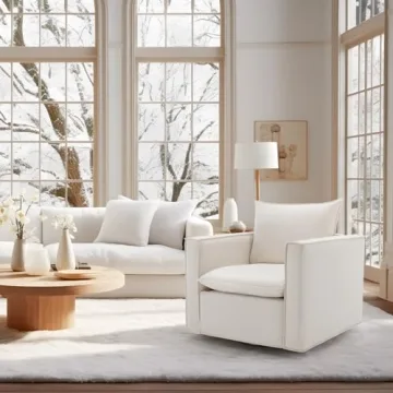 Comfortable COLAMY Swivel Accent Chair for Living Spaces