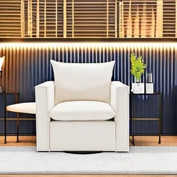 Comfortable COLAMY Swivel Accent Chair for Living Spaces