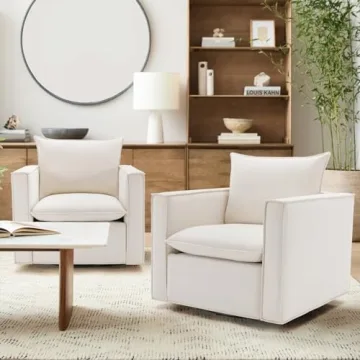 Comfortable COLAMY Swivel Accent Chair for Living Spaces