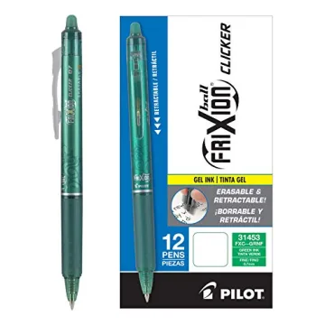 Pilot FriXion Clicker Erasable Gel Pens - Smooth Writing, Erasable Ink, Pack of 12