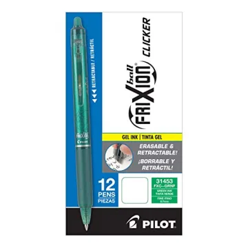 Pilot FriXion Clicker Gel Pens, Fine Point 0.7 mm, Pack of 12