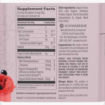 Sunwarrior Creatine for Women Monohydrate Powder Micronized Pre Workout Recovery Supplement Support ...