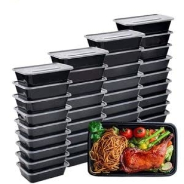 Premium 50-Pack Microwavable Meal Prep Containers 32 OZ