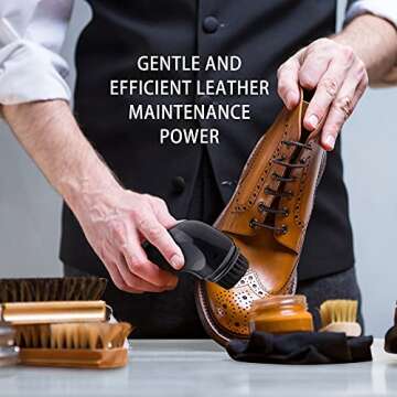 Electric Shoe Cleaner Brush, Electric Shoe Polisher Brush Shoe Shiner Dust Cleaner Portable USB Leat...