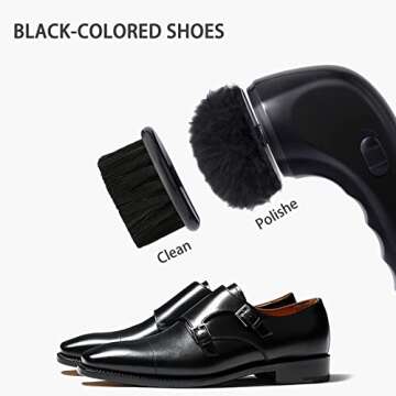 Electric Shoe Cleaner Brush, Electric Shoe Polisher Brush Shoe Shiner Dust Cleaner Portable USB Leather Cleaner Care Kit for Leather Shoes Sneaker
