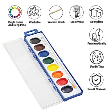 Watercolor Paint Set of 24 by Ezzgol for Kids' Creativity
