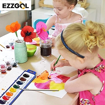 Watercolor Paint Set of 24 by Ezzgol for Kids' Creativity