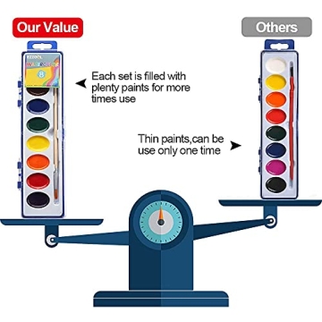 Watercolor Paint Set of 24 by Ezzgol for Kids' Creativity