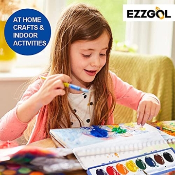 Watercolor Paint Set of 24 by Ezzgol for Kids' Creativity