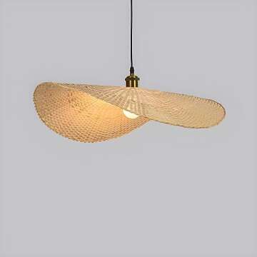 Stylish RUNNUP Bamboo Shade Pendant Light for Indoors