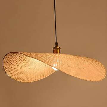 Stylish RUNNUP Bamboo Shade Pendant Light for Indoors