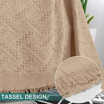 MYSKY HOME Sofa Covers for 3 Cushion Couch Geometrical Couch Cover Living Room Sofa Throws Sofa Slipcovers for Dogs, Kids (XX-Large, 91" x 134", Khaki)