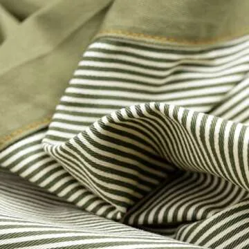 PEIHOT Low Rise Striped Pajama Pants for Women Pull On Draw String Boho Wideleg Jeans Trendy 2025 Green