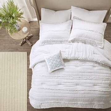 Madison Park Celeste Comforter Set-Textured Luxury Design All Season Down Alternative Bedding, Match...