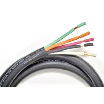 Custom Cable Connection 18/5 SOOW 18 AWG 5 Conductor 600 Volt Portable Power Cable - 25 Foot