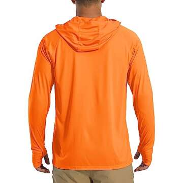 BIYLACLESEN Dry Fit Long Sleeve Shirts Men UV Protection Running Shirts Lightweight Long Sleeve T-Sh...