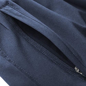 Quick Dry Athletic Shorts with Zipper Pockets for Men