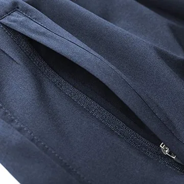 Quick Dry Athletic Shorts with Zipper Pockets for Men
