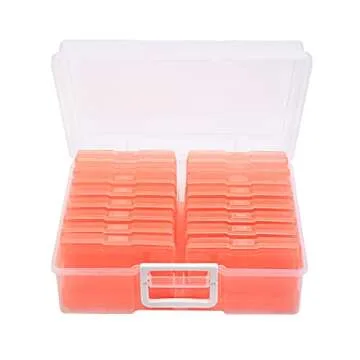 Naivees 4" x 6" Photo Storage Case with Handle, 16 Inner Photo Organizer Keeper, Extra Large Storage...