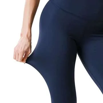 COZY&CO Yoga Pants Workout Leggings for Women Buttery Soft Tummy Control High Waisted Non See Through with Inner Pocket True Navy